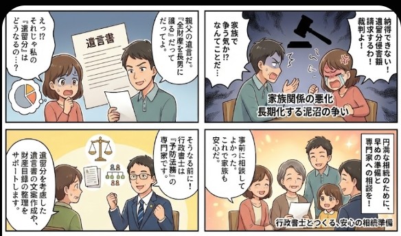 遺留分を軽視して親族トラブルに発展した失敗例